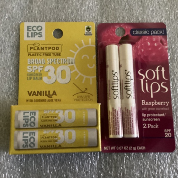 Ecolips & Soft Lips Sunscreen/Lip Protectant Bundle NEW - Picture 2 of 11